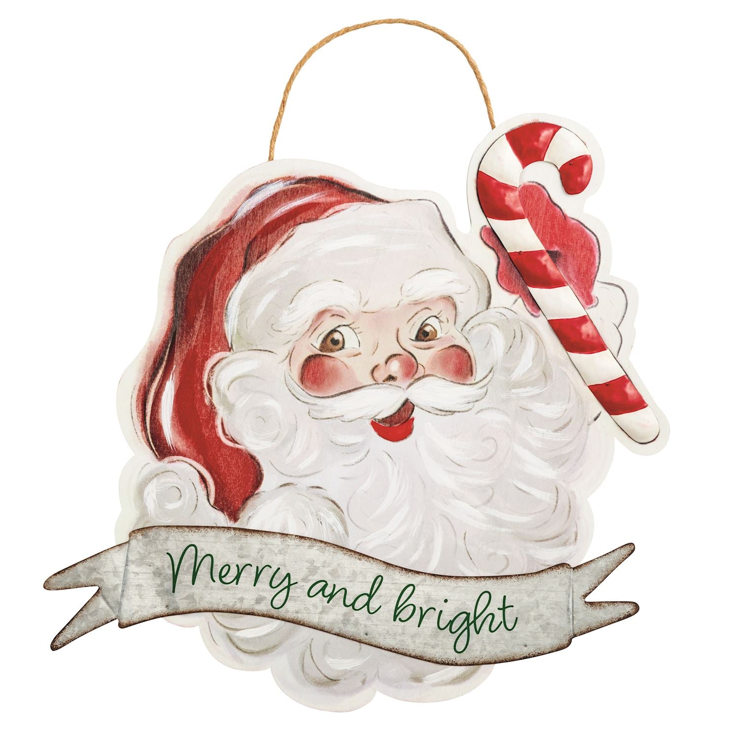 Mudpie | Vintage Santa Door Hanger