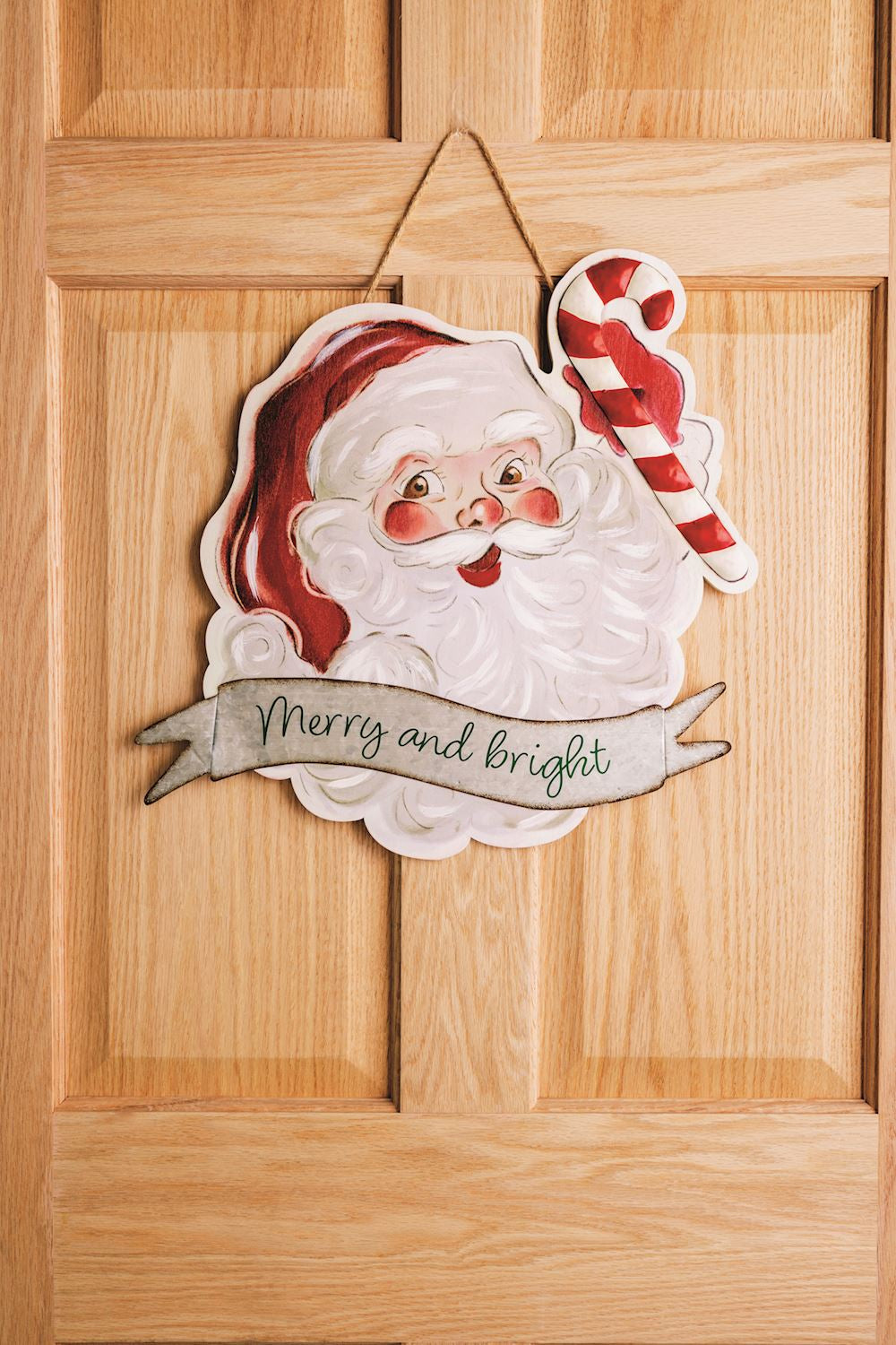 Mudpie | Vintage Santa Door Hanger