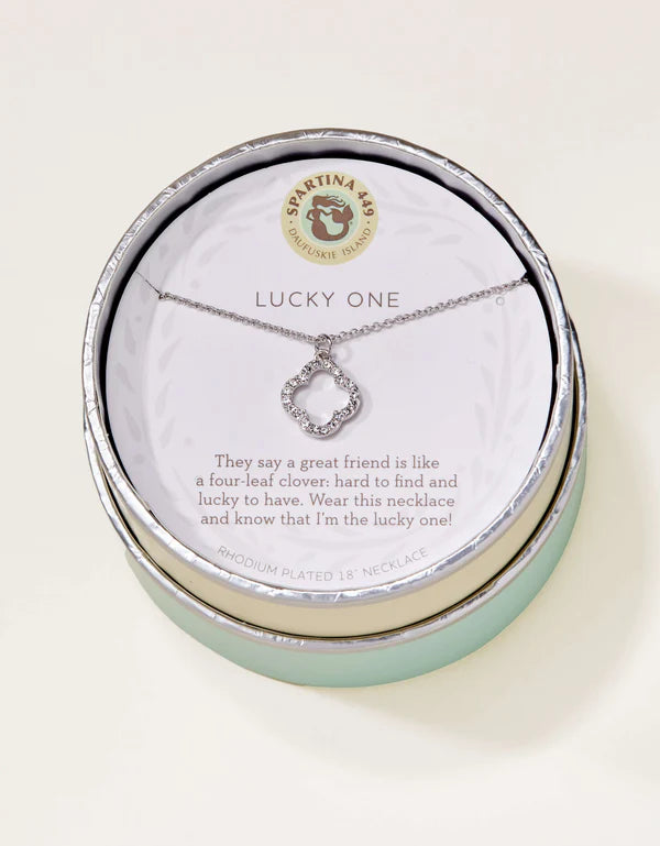 Spartina | SLV Necklace 18" Lucky One/Quatrefoil - Silver