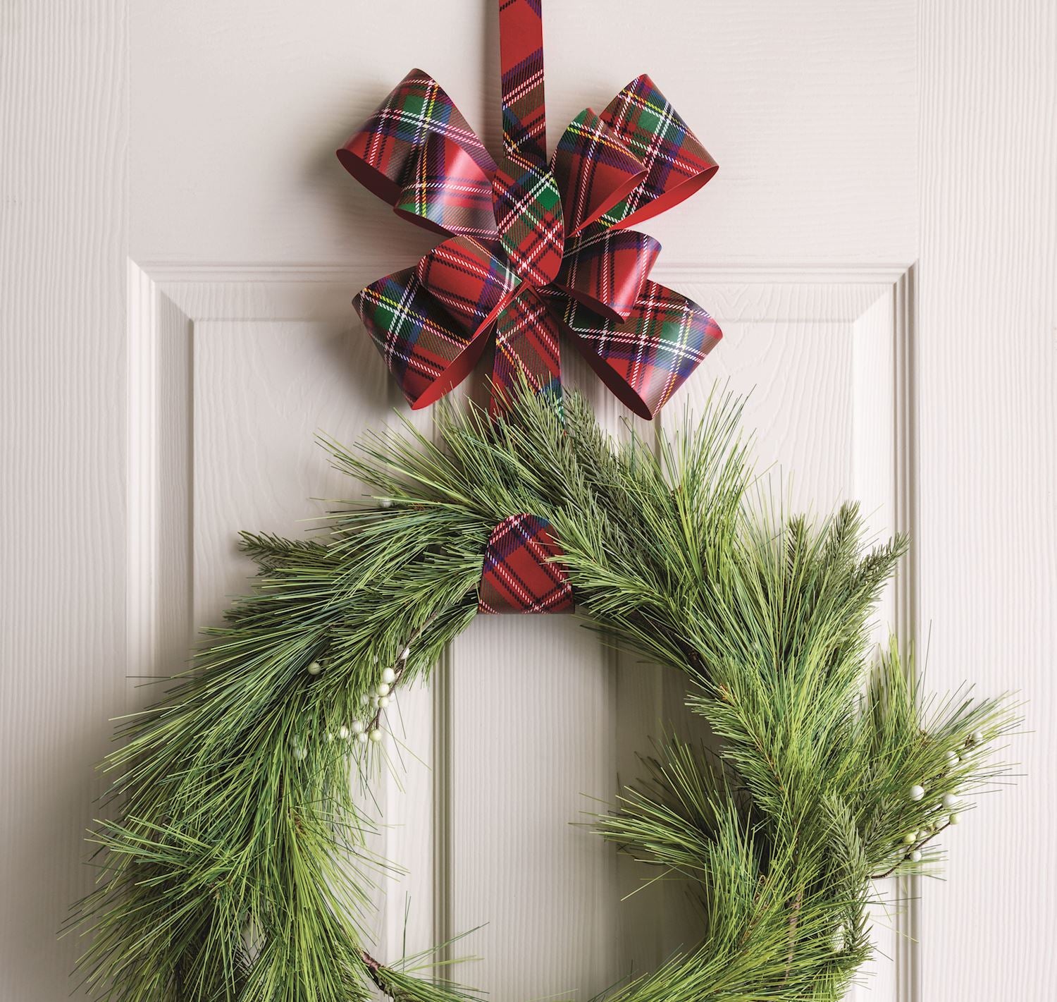 Mudpie | Tartan Bow Wreath Hanger