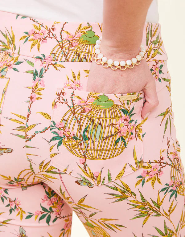Spartina | Maren Fringe Pant Enclave Bamboo Bird Cage Pink