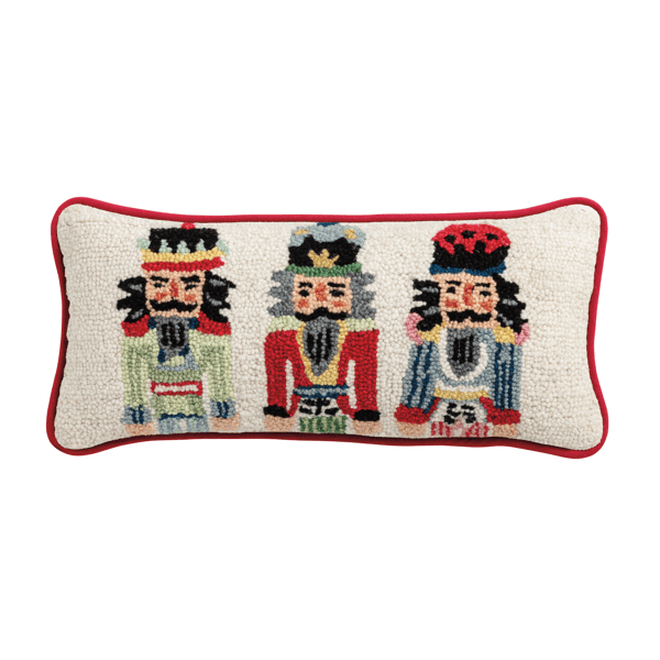 Mudpie | Lumbar Nutcracker Wool Pillow