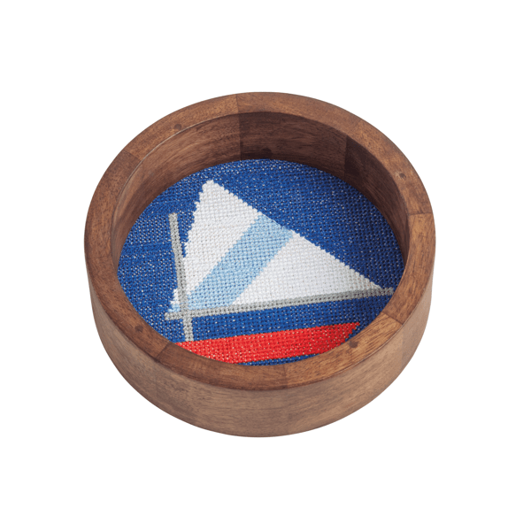 Mudpie | Wine Needlepoint Coaster