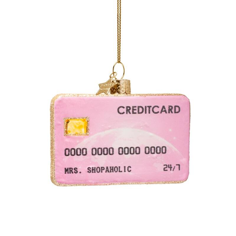 Vondels | Glass Ornament - Pink Opal Credit Card