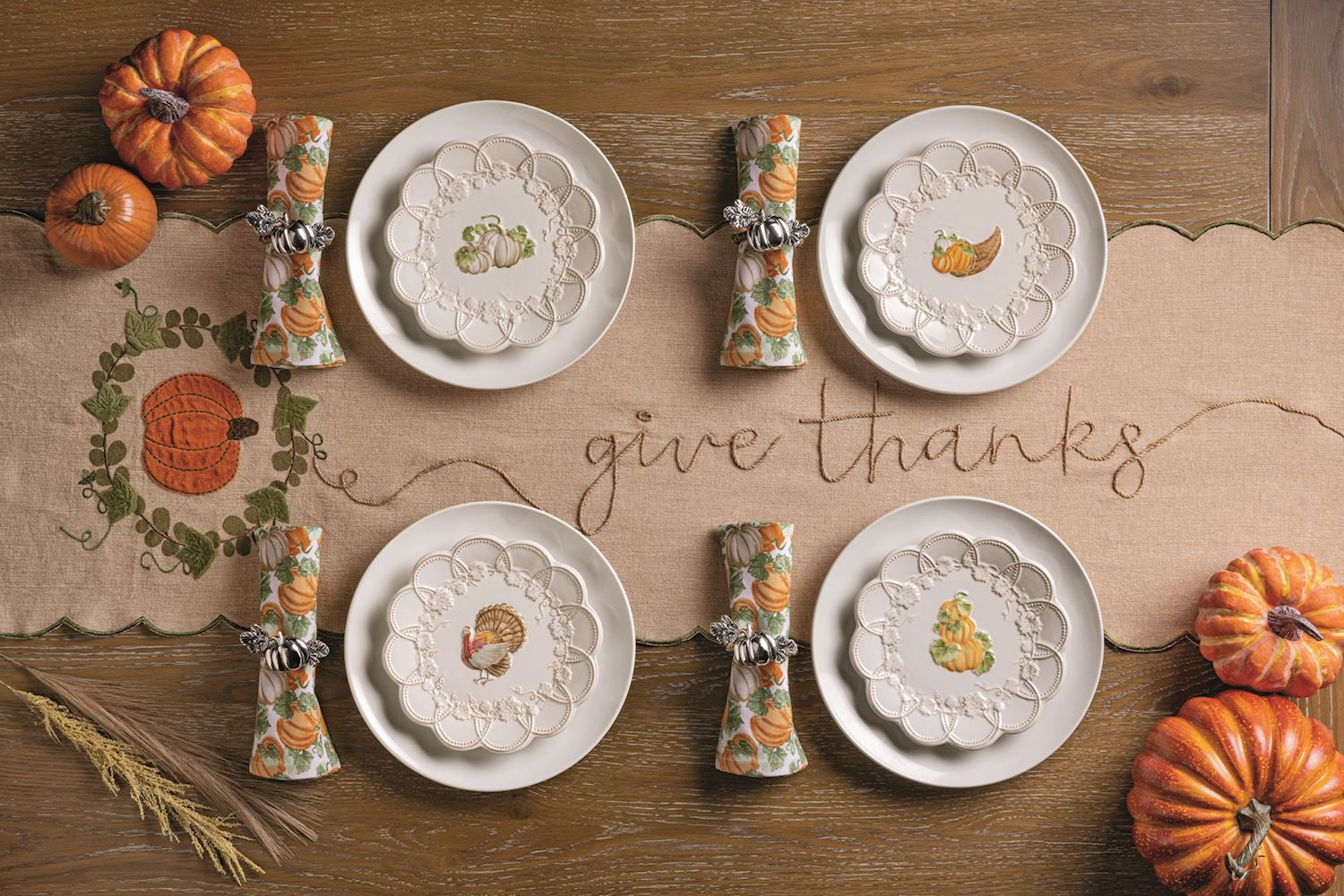 Mudpie | Pumpkin Napkin Set
