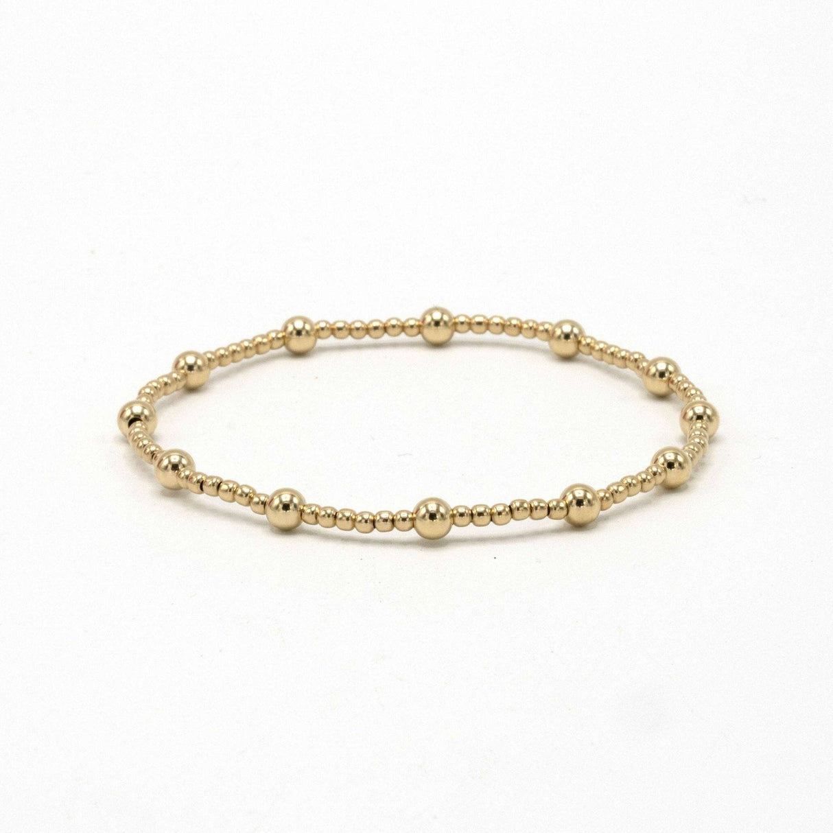Erin Gray | Malibu 2x4 14k Gold Filled Beaded Bracelet - 2mm