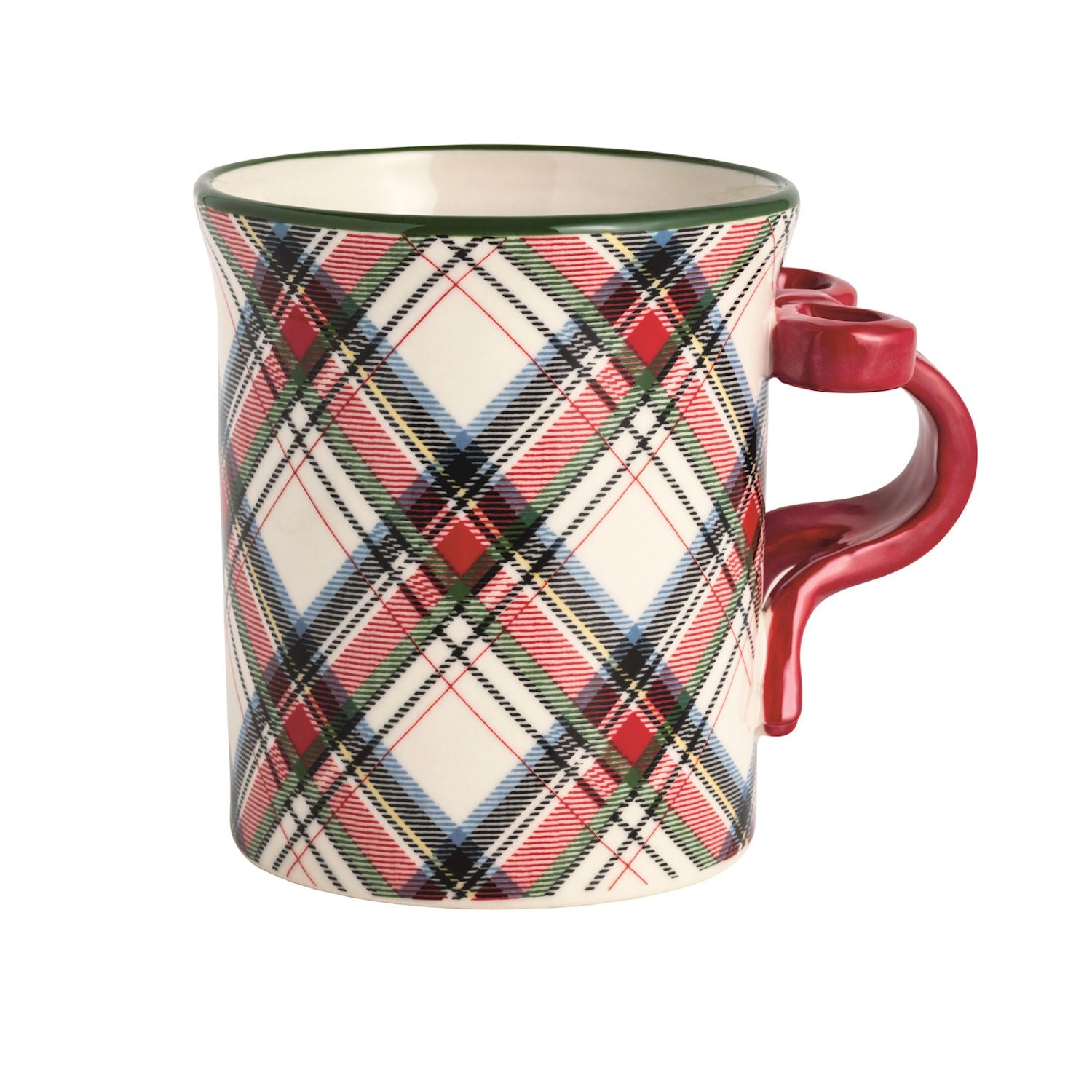 Mudpie | Bow Tartan Figural Handle Mug