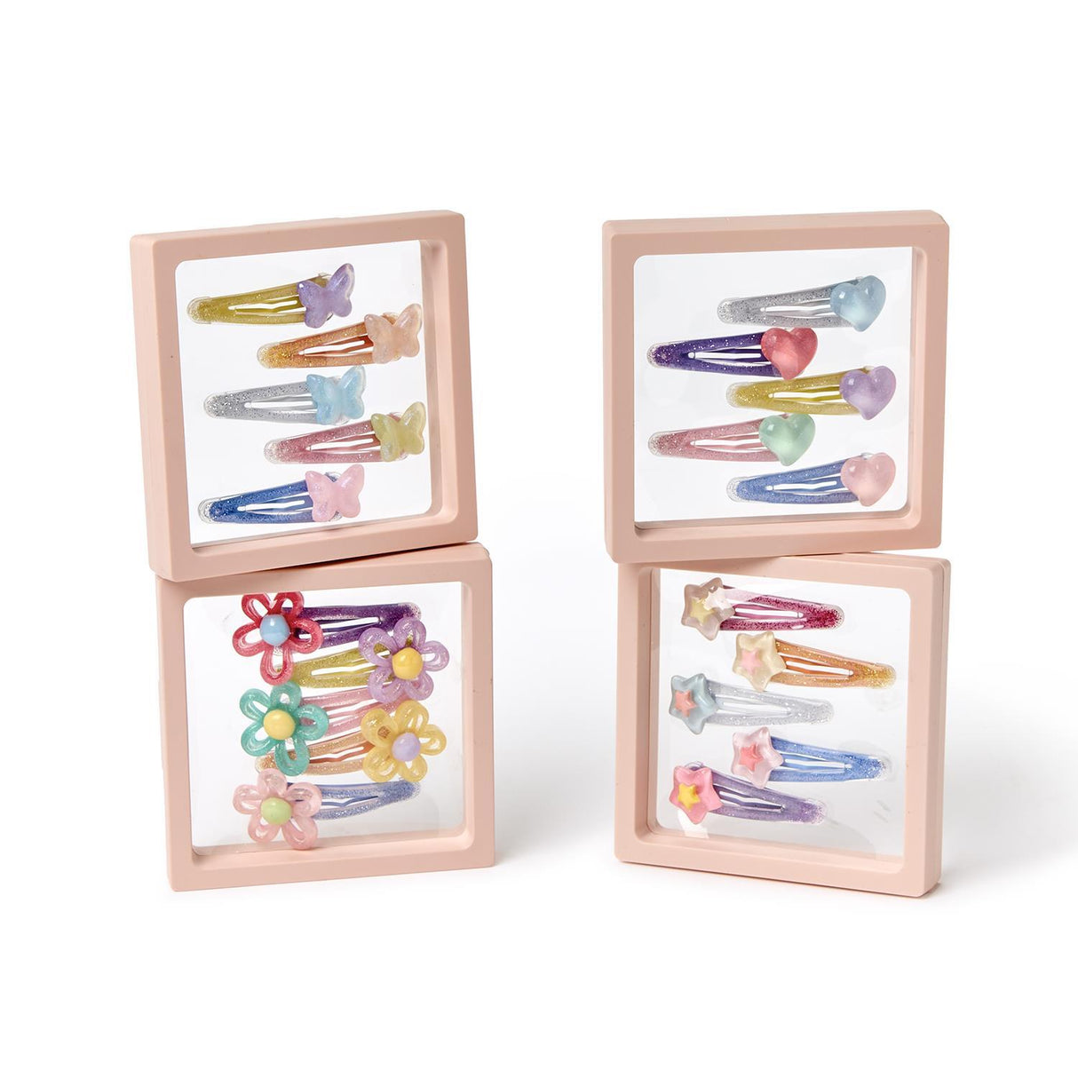 Set of 5 Little Girls Hair Clips in Gift Box