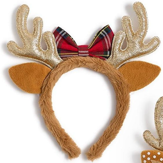 Two's Company | Reindeer Sparkle Hand-Crafted Faux Fur Headband