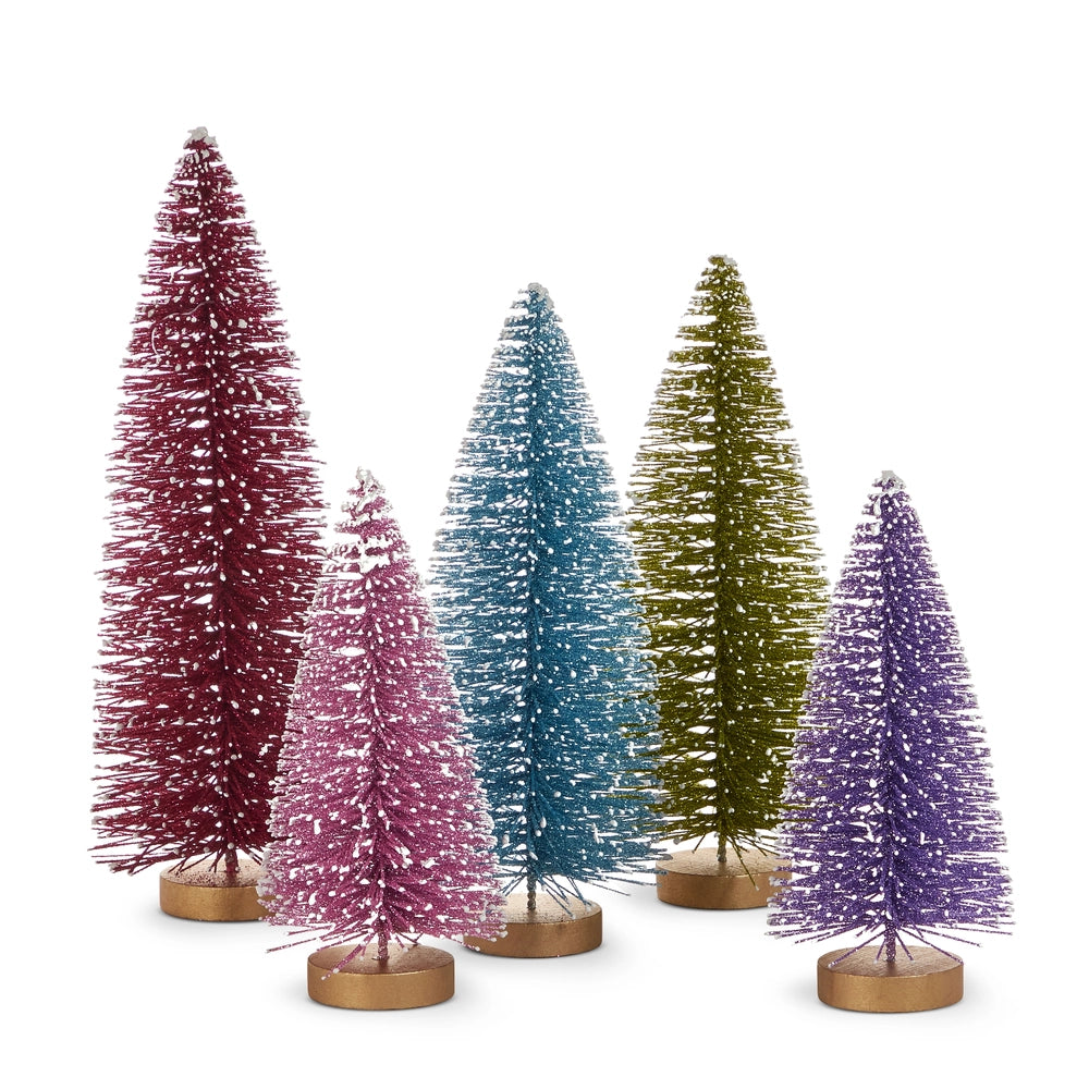 Multicolor Glittered Trees