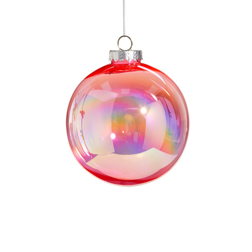 6" Bright Pink Seamless Iridescent Ball