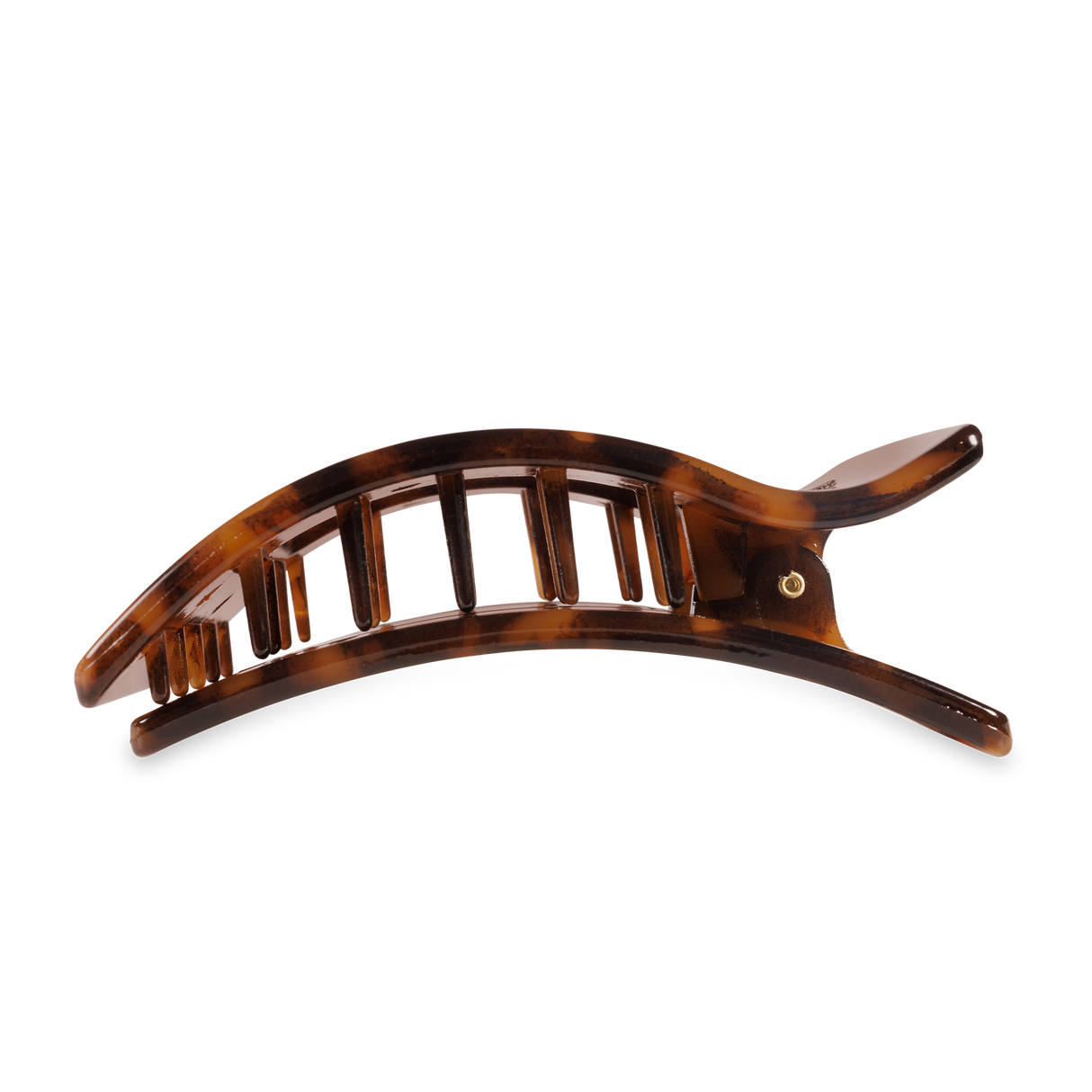 Teleties | Flat Rectangle Hair Clip | Large | Tortoise