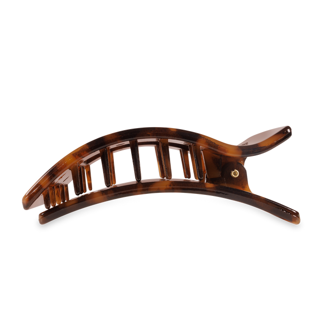 Teleties | Flat Rectangle Hair Clip | Large | Tortoise