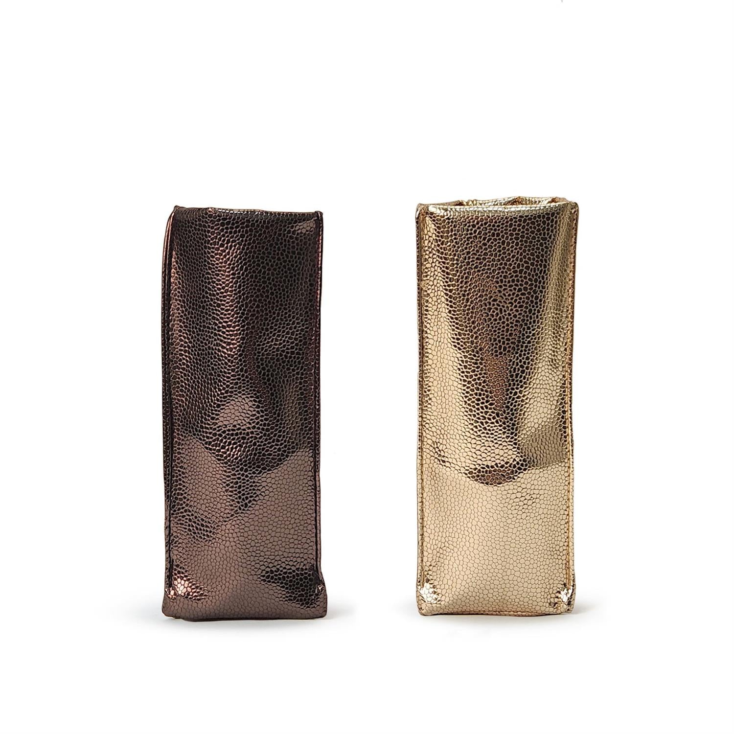 "Looking Good" Faux Snake Skin Standing Triangular Weighted Eyeglasses