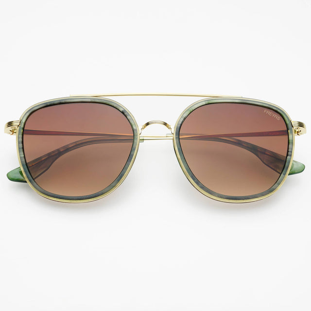 Freyrs | Weston Acetate Round Unisex Sunglasses - Emerald