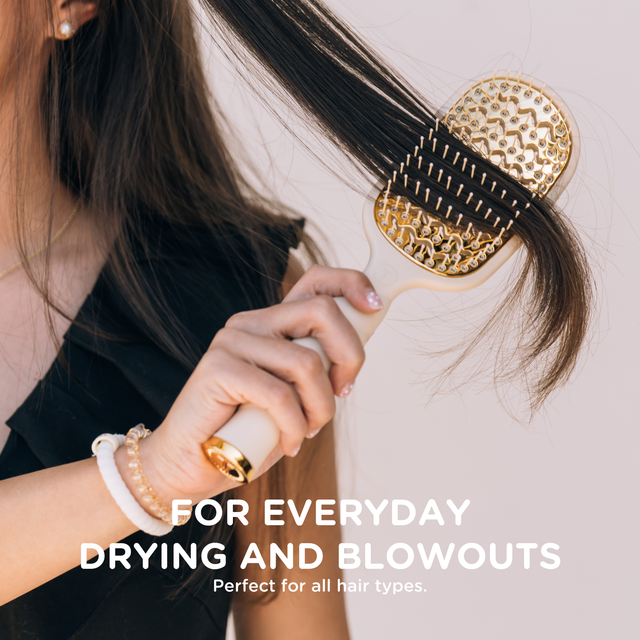 Teleties | Vented Hair Brush | Tan
