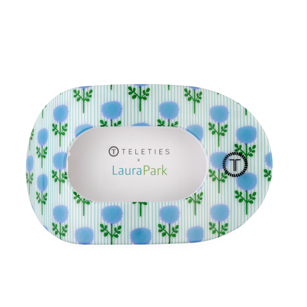 Teleties | Blue Marigold Large Flat Round Hair Clip