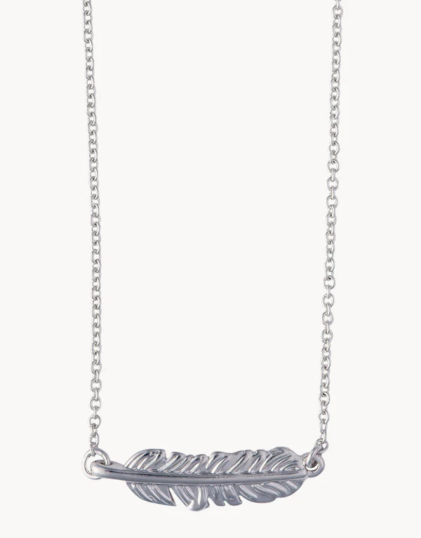 Spartina | Sea La Vie Necklace Follow Your Dreams/Feather - Silver