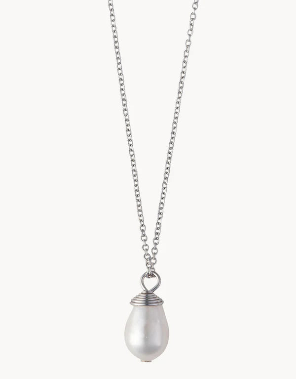 Spartina | Sea La Vie Necklace Find Peace/Pearl - Silver
