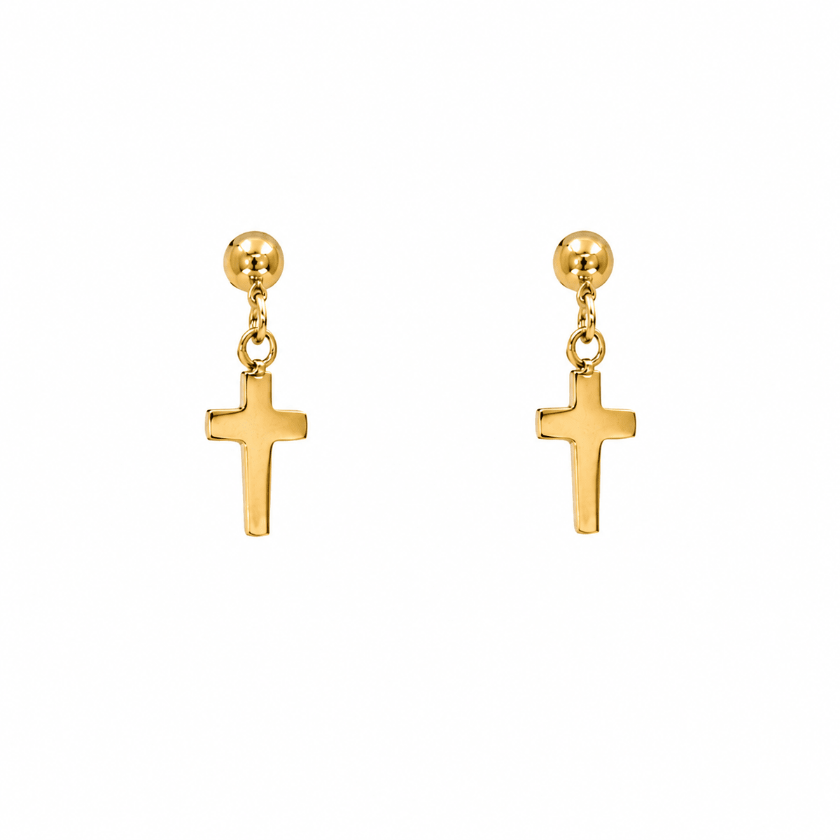 LINNY CO | Screwback Stud Earrings - Millie Cross Gold