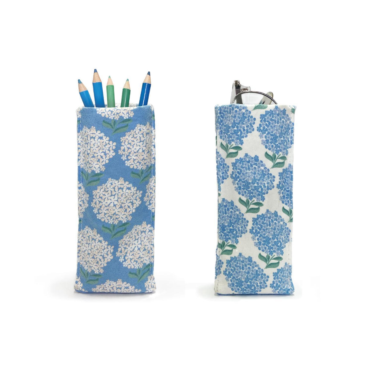 Hydrangea Print Standing Triangular Weighted Eyeglass Holder