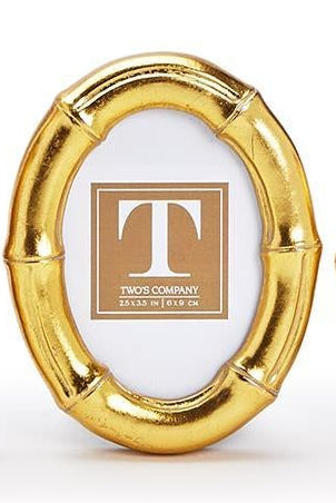 Two's Company | Gold Faux Bamboo Photo Frame