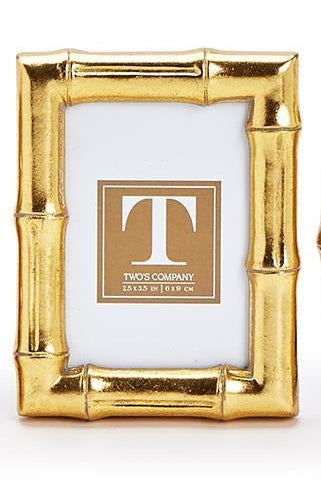Two's Company | Gold Faux Bamboo Photo Frame