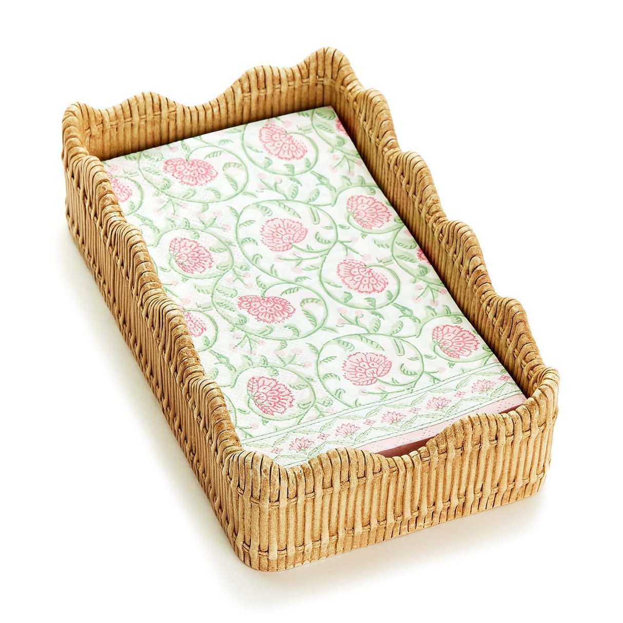 Scalloped Edge Napkin/Utensil Holder