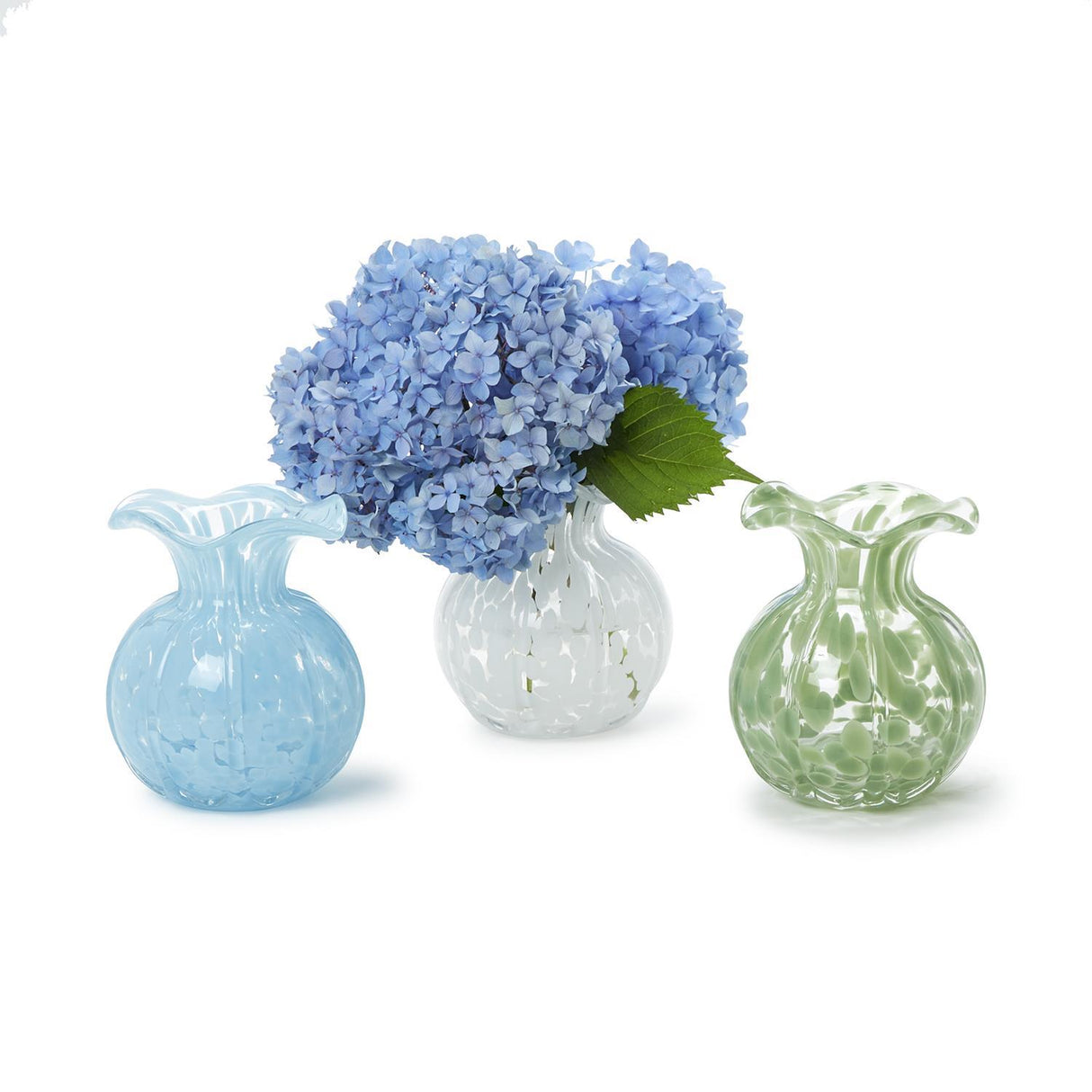 Two's Company | Ruffled Edge Spotted Vase