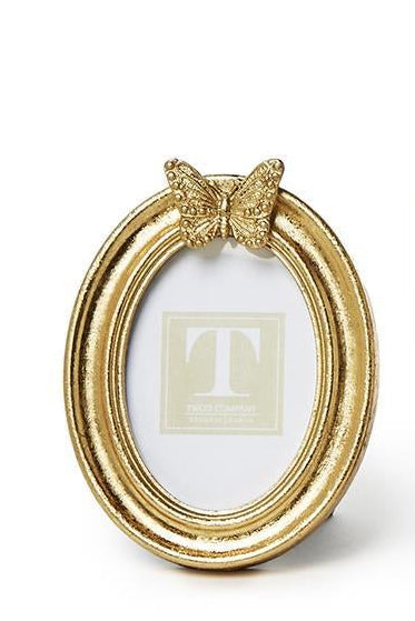 Two's Company | Golden Butterfly Gold Leaf Finish Photo Frame
