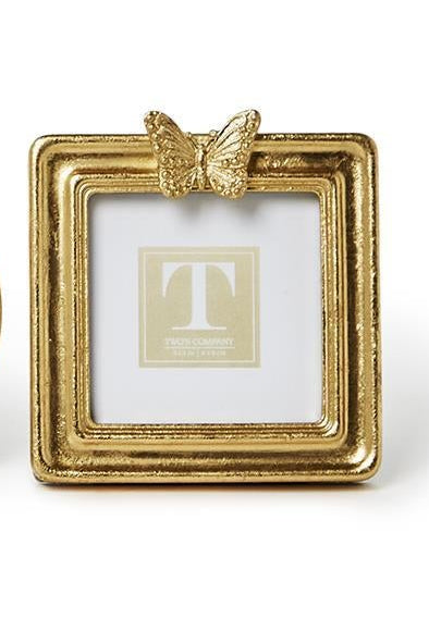 Two's Company | Golden Butterfly Gold Leaf Finish Photo Frame