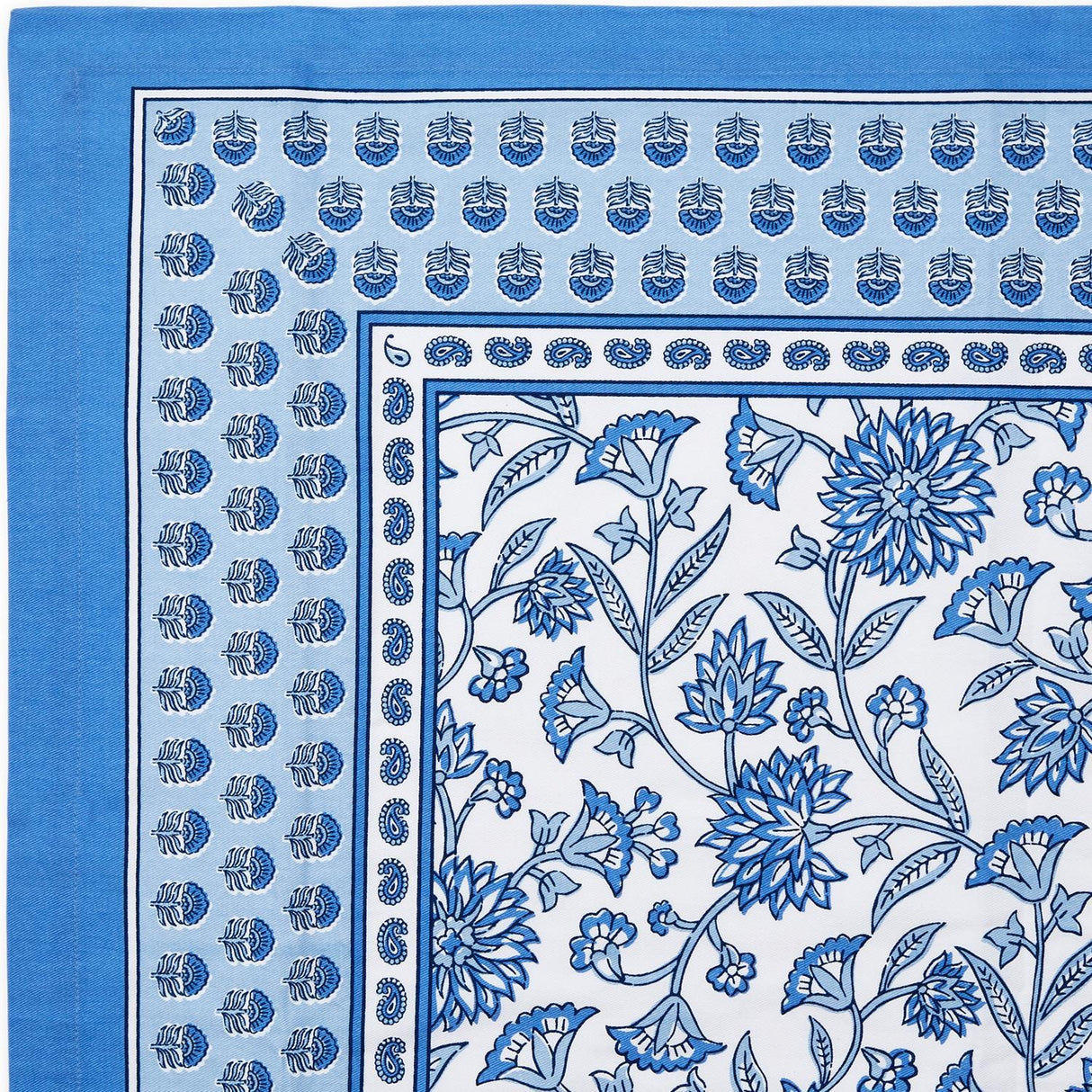 Chinoiserie Blue Block Print Design Tablecloths