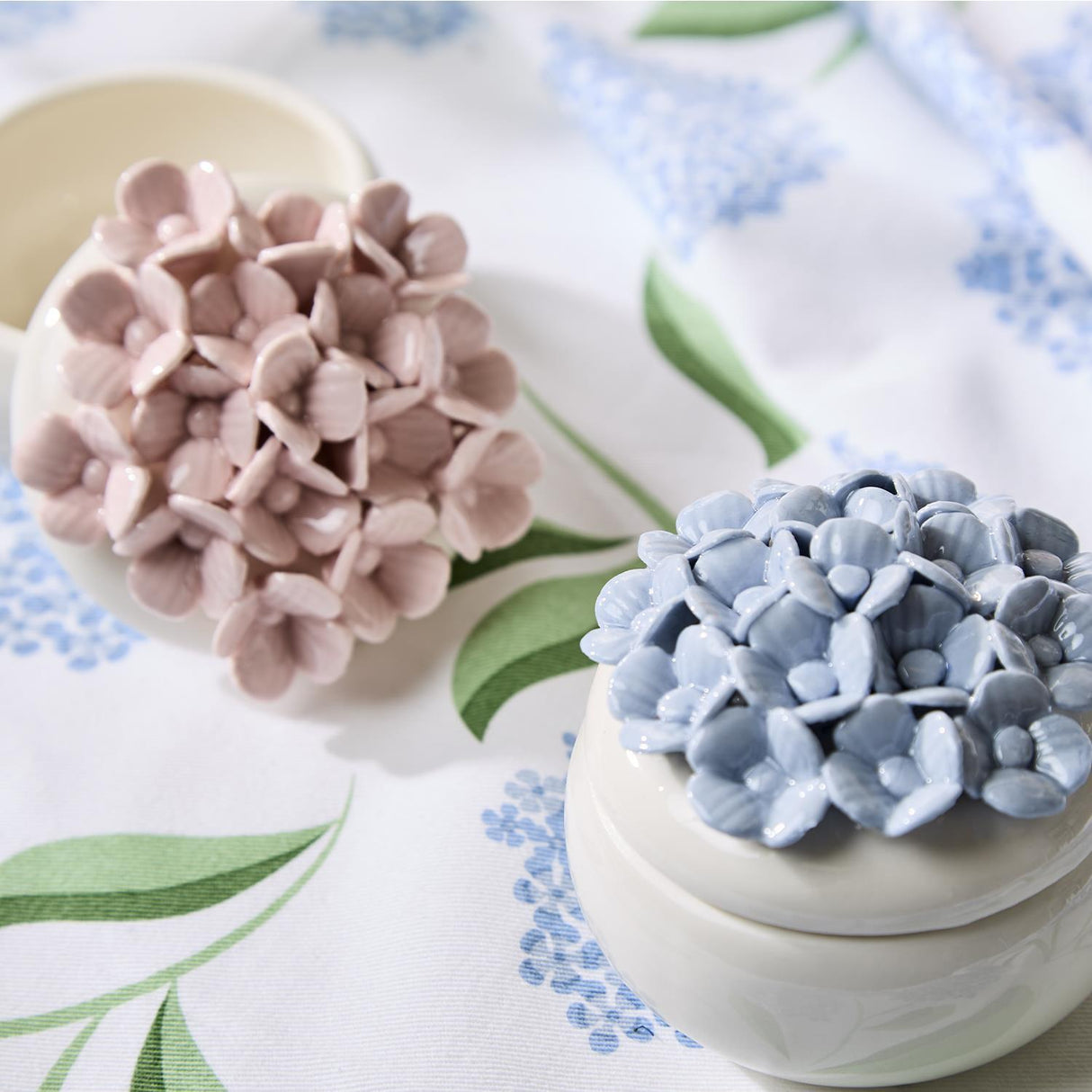Two's Company | Hydrangea Trinket Jewelry Box with Lid