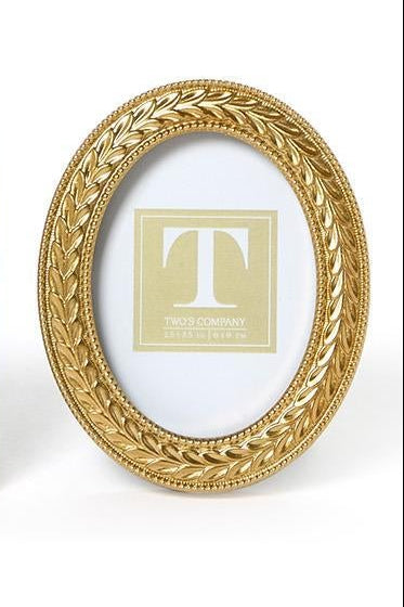 Two's Company | Laurel Wreath Gold Photo Frames