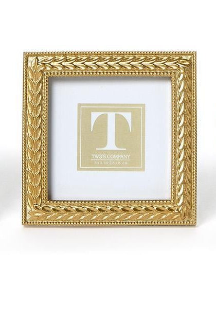Two's Company | Laurel Wreath Gold Photo Frames