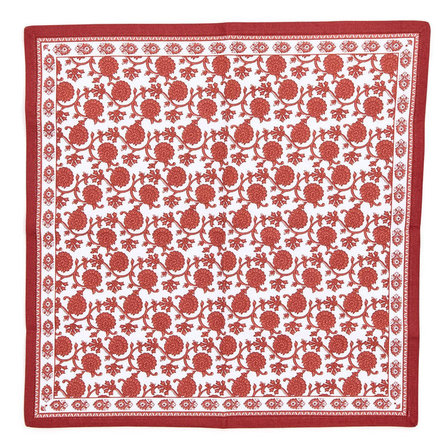 Botanica Set of 4 Block Print Design Cloth Napkins