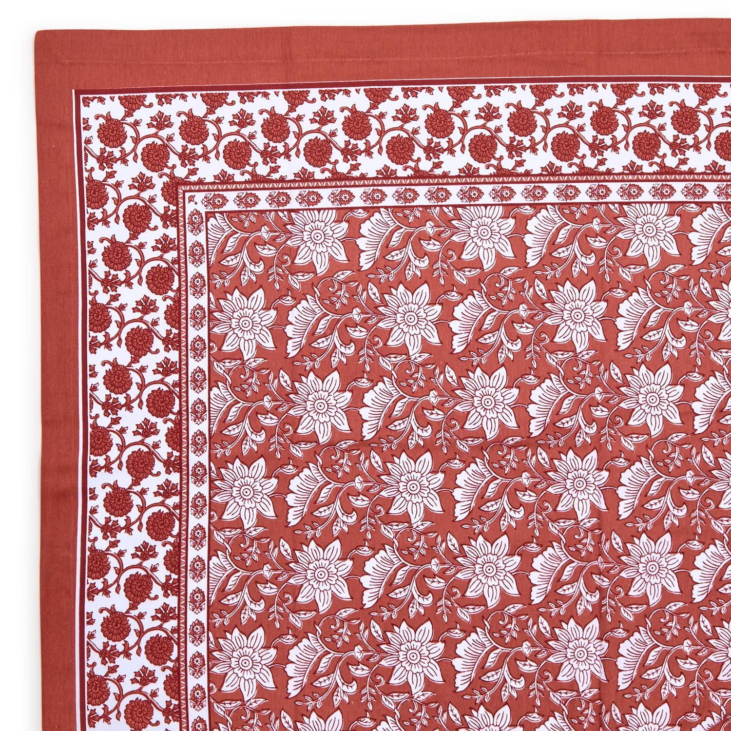 Botanica Set of 2 Block Print Design Tablecloths