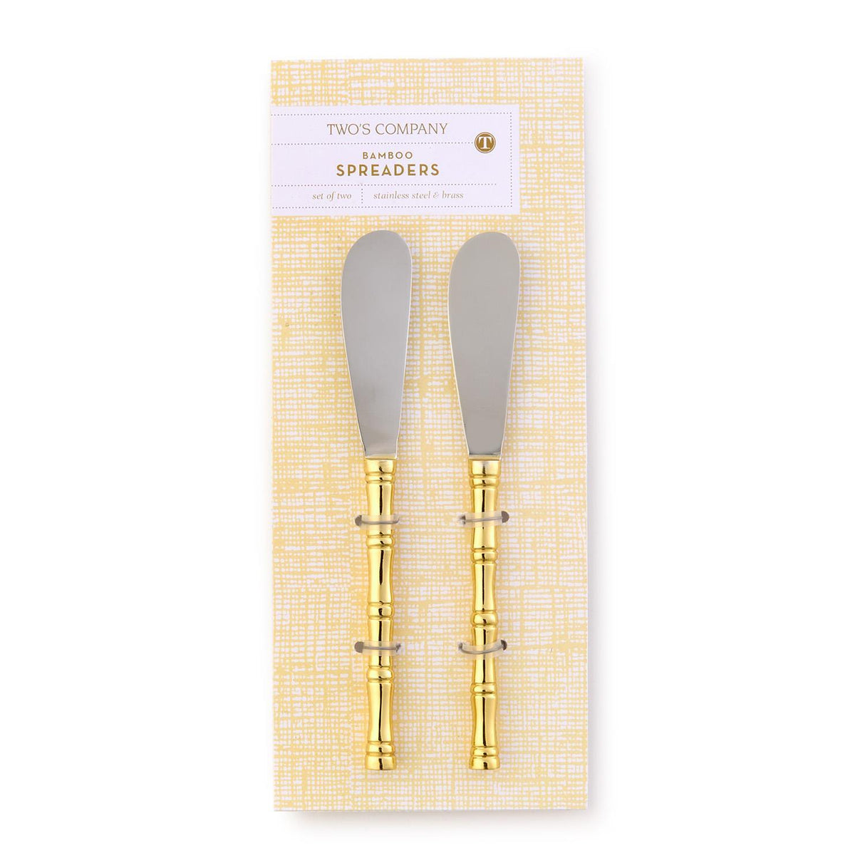 Two's Company | Set of 2 Gold Bamboo Spreaders
