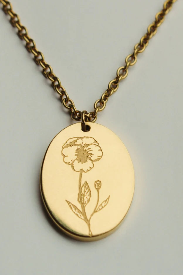 By Grace | Birth Flower Gold Necklace
