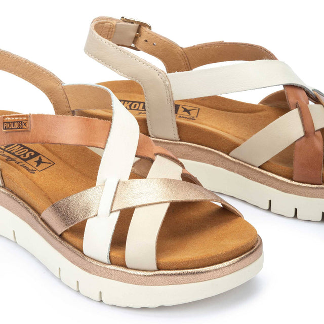 Pikolinos | Palma Sandal with Buckle - Marfil