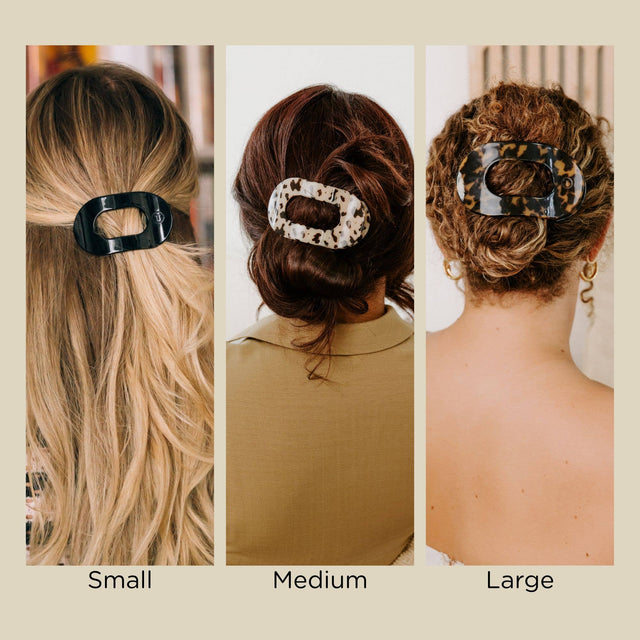Teleties | Round Flat Hair Clip | Large | Coconut White