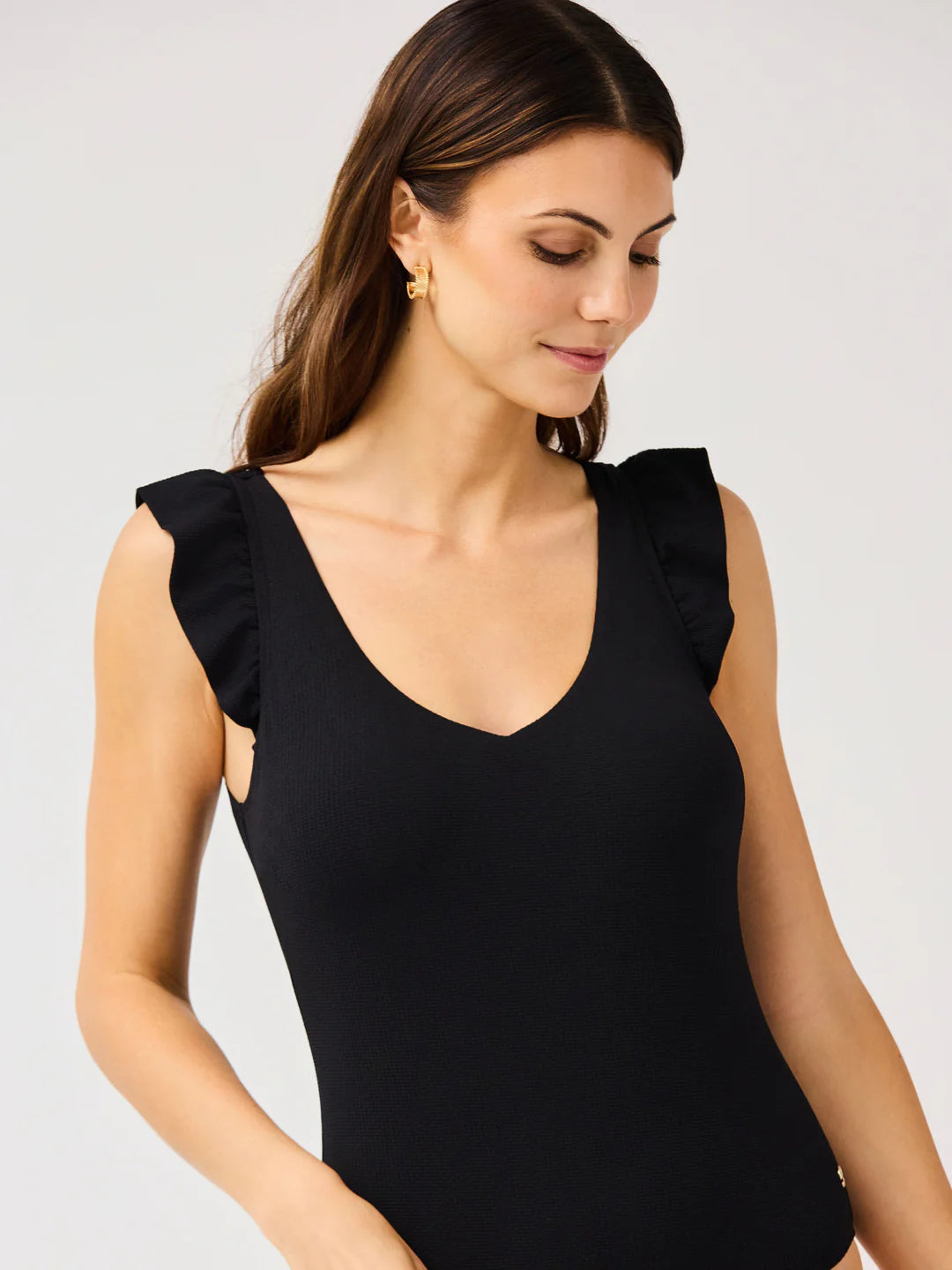 Mary Square | Ashley One Piece Swimsuit | Black Waffle