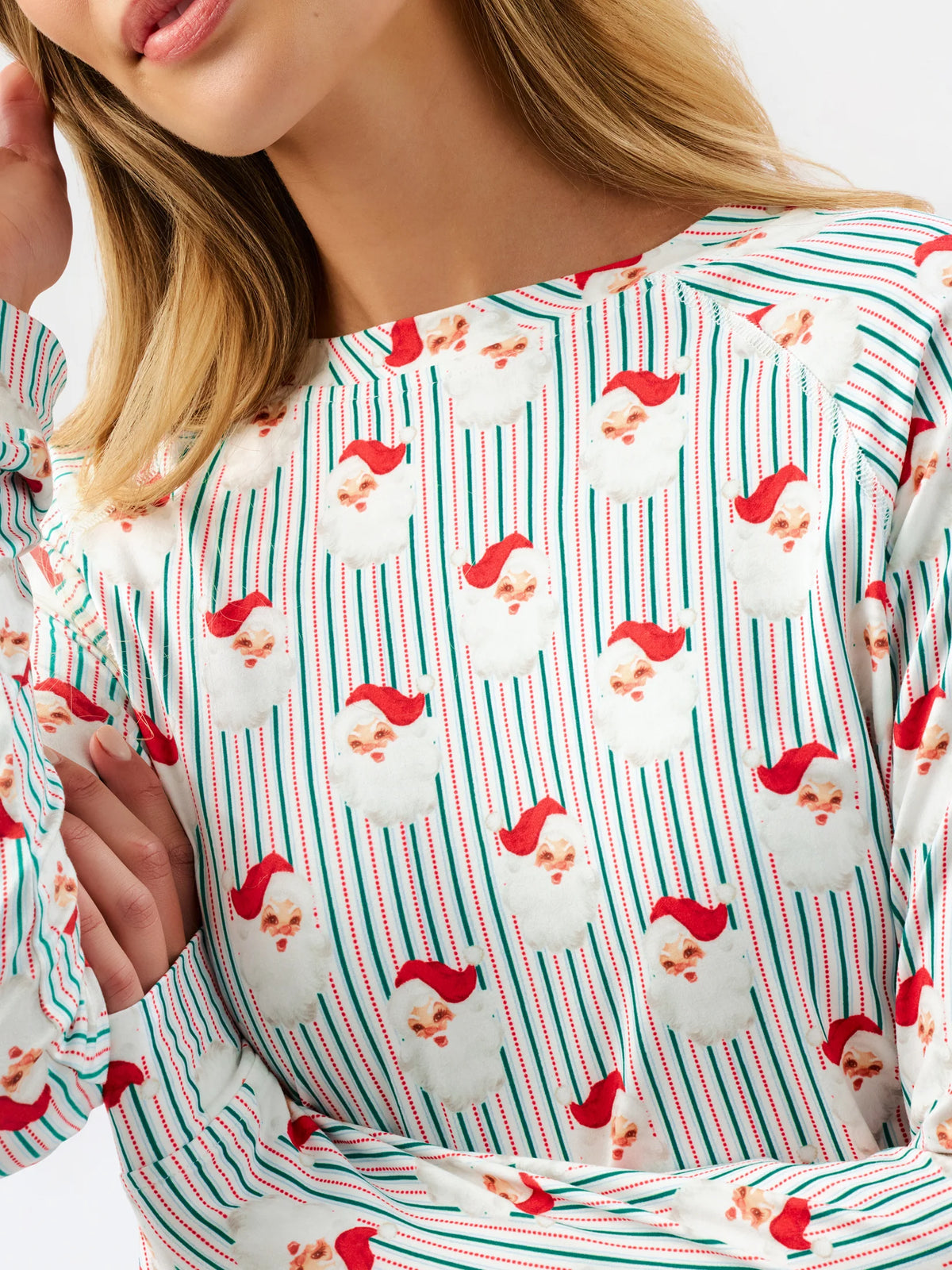 Mary Square | Annie PJ Set - Santa Baby Stripes