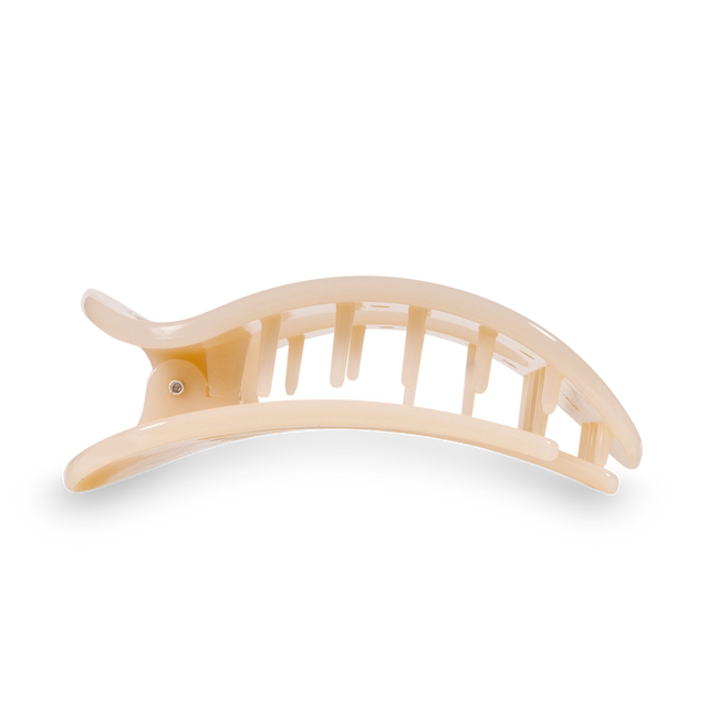 Teleties | Almond Beige Large Flat Round Clip
