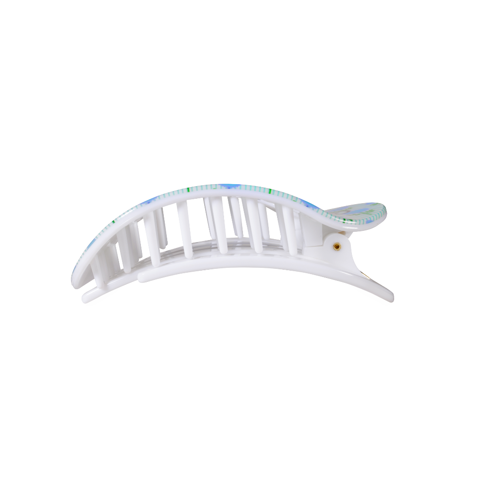 Teleties | Blue Marigold Medium Flat Round Hair Clip