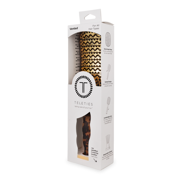 Teleties | Vented Hair Brush | Tortoise