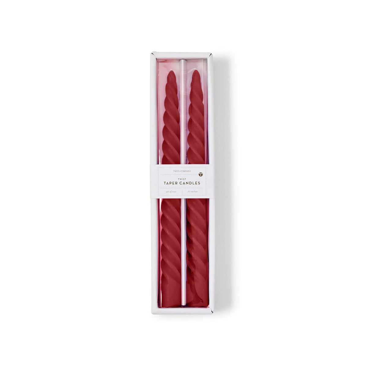 Two's Company | Set of 2 Twist Taper Candles in Gift Box