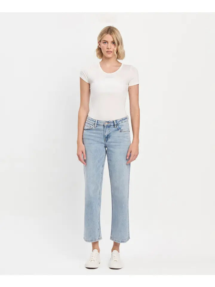 Vervet | Mid Rise Light Wash Dad Jeans