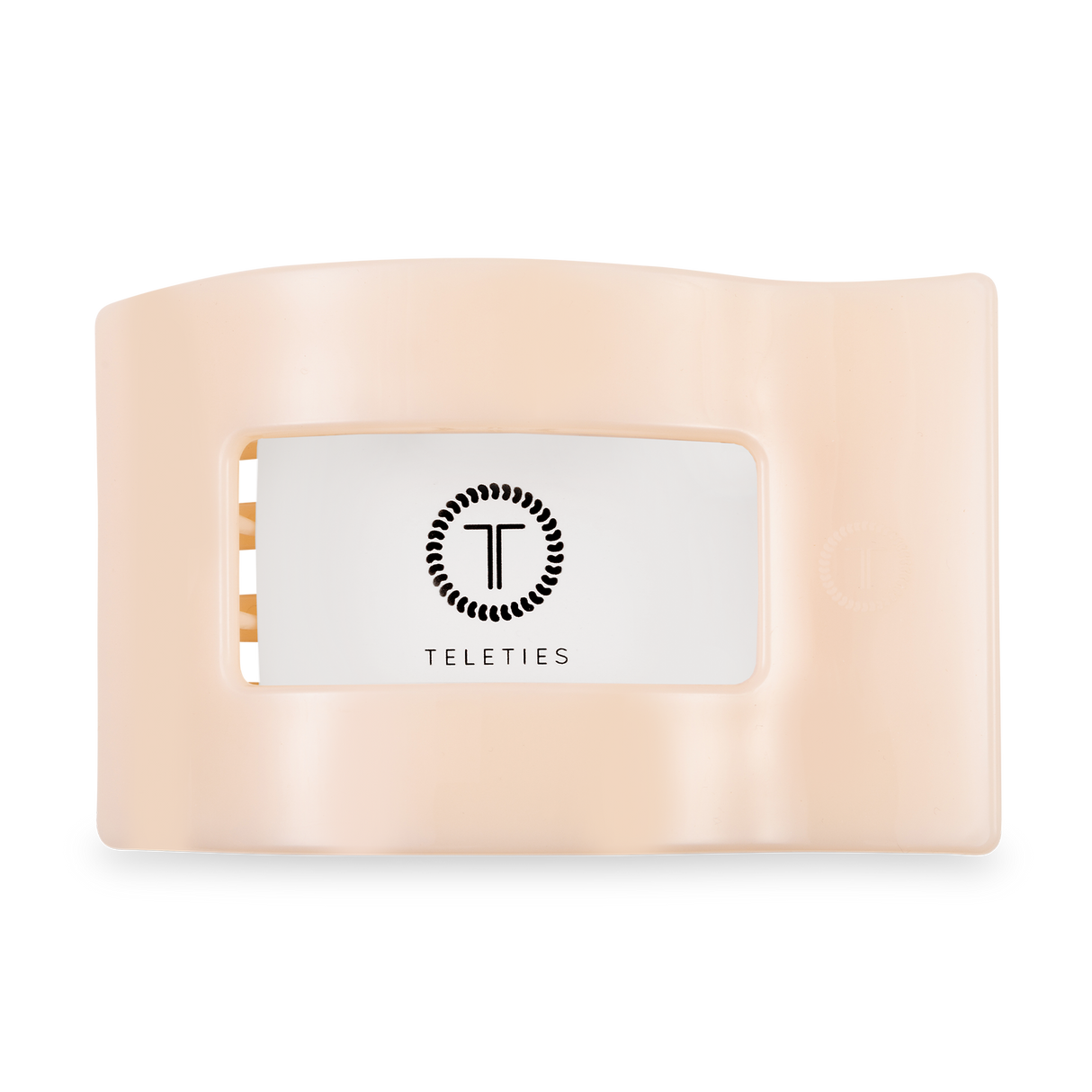 Teleties | Flat Rectangle Hair Clip | Large | Almond Beige
