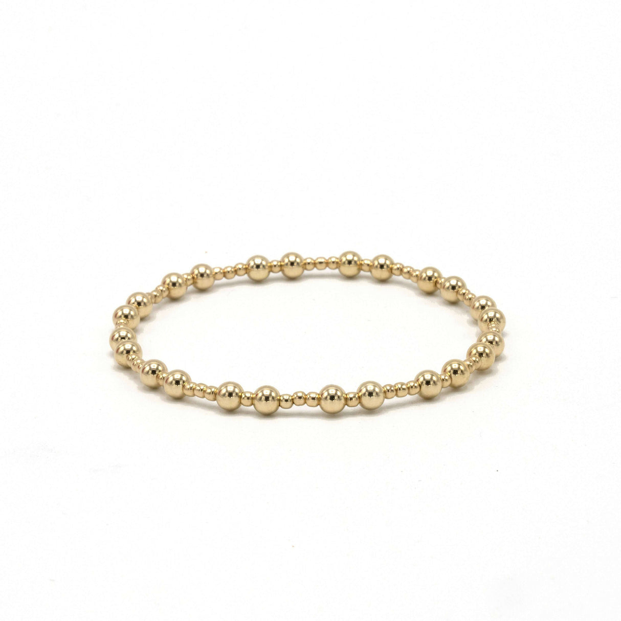 The Charleston 2x4 14k Gold-Filled Beaded Bracelet: 7"